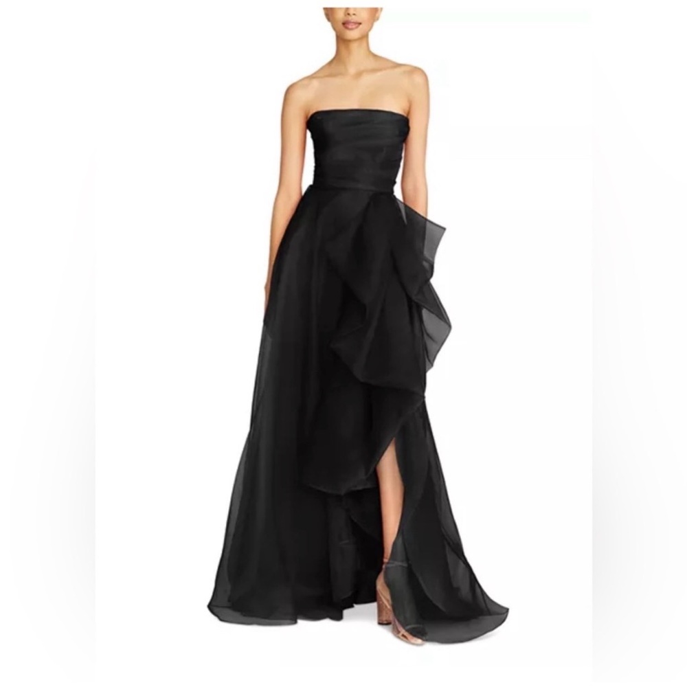 THEIA Teresa Strapless Draped Tulle Gown Size 2 $795 NWT!!